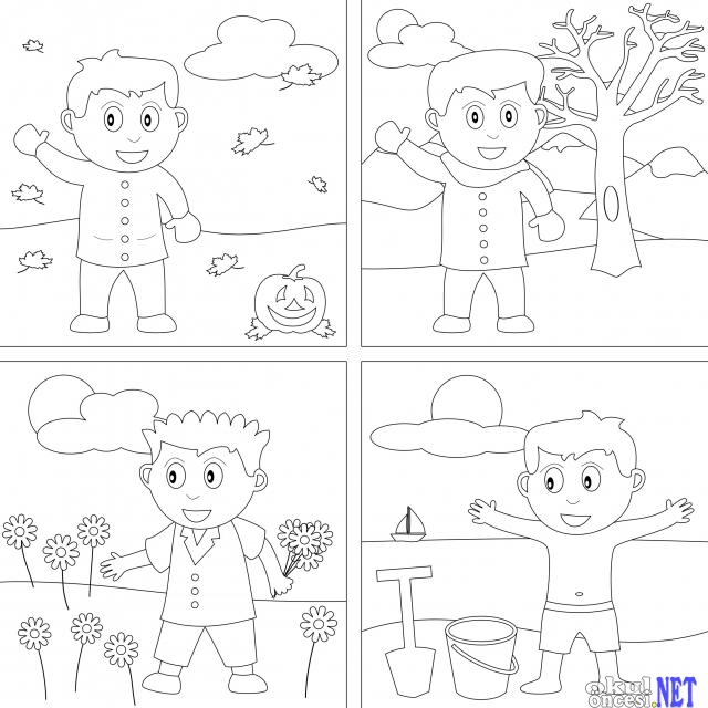 seasons for kids coloring pages - photo #5