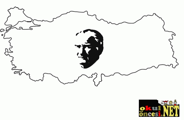 Cumhuriyet Bayrami Icin Ataturk Ve Turkiye Boyamasi Okul Oncesi